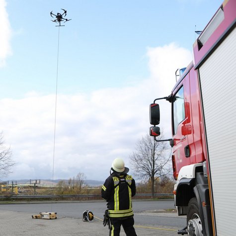 Kabeldrohne Kite 75 Drohne mit unbegrenzter Flugzeit