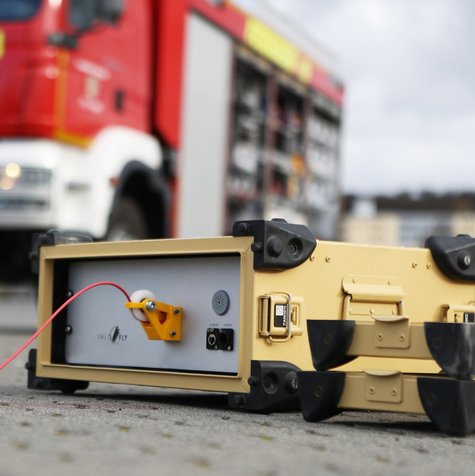 Kabeldrohne Feuerwehr Kite 75 im Einsatz am Tether