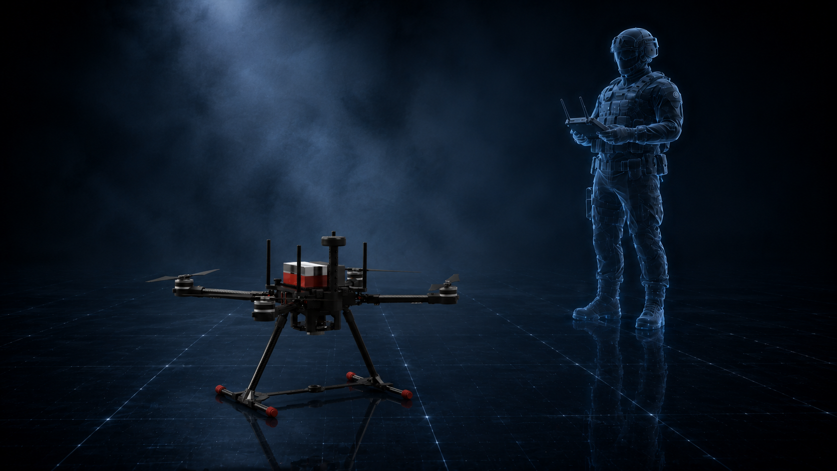 Freigestelltes Produktbild des taktischen Aufklärungs-UAV VECTIS Recon M2 mit modularer Sensorintegration.